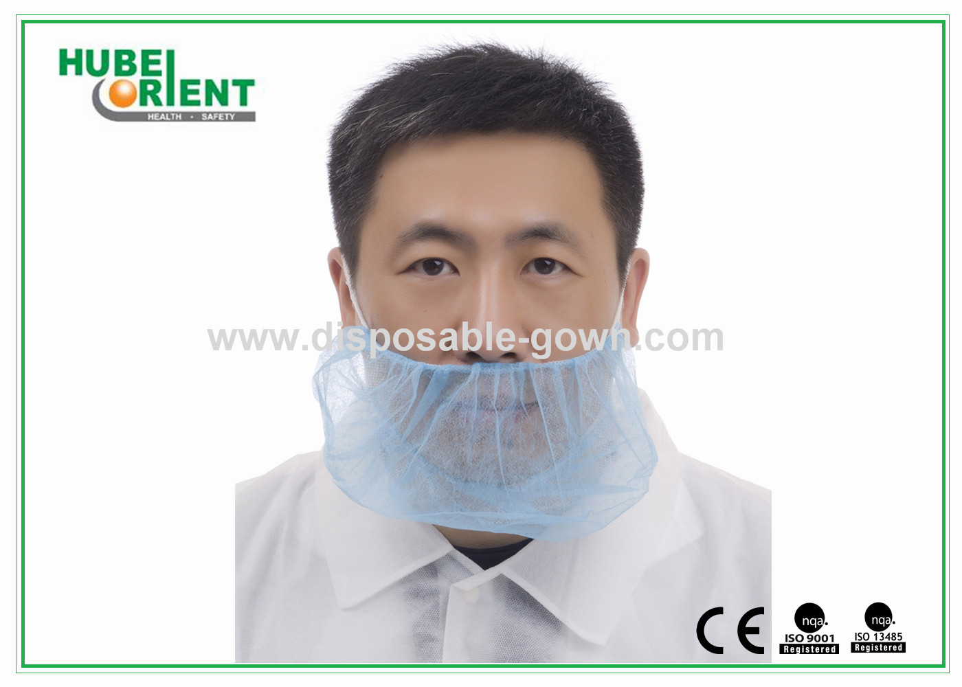 Colored Disposable Head Cap Disposable USe Non-Woven Beard Cover With Single Elastic