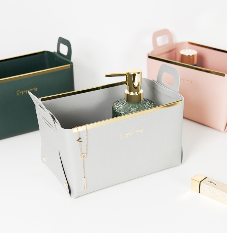 Eco-Friendly Foldable Logo Customized Travel Jewelry Makeup PU Leather Storage Box