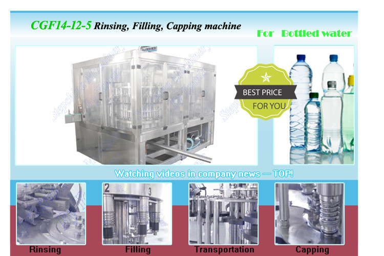 110mm Diameter 5000BPH Auto Liquid Water Bottle Filling Machine
