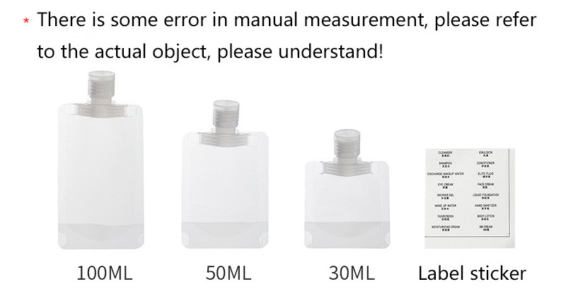 Spout 30ML 50ML 100ML Spouted Stand Up Pouch Matte Cosmetic Lotion Makeup Remover Refill Spray Nozzle Pump