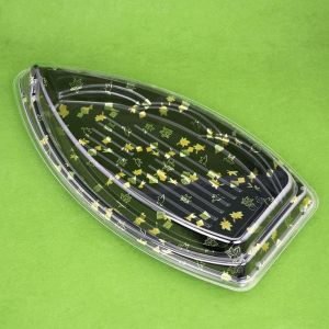 China Recyclable Disposable Plastic Sushi Sashimi Platter on sale