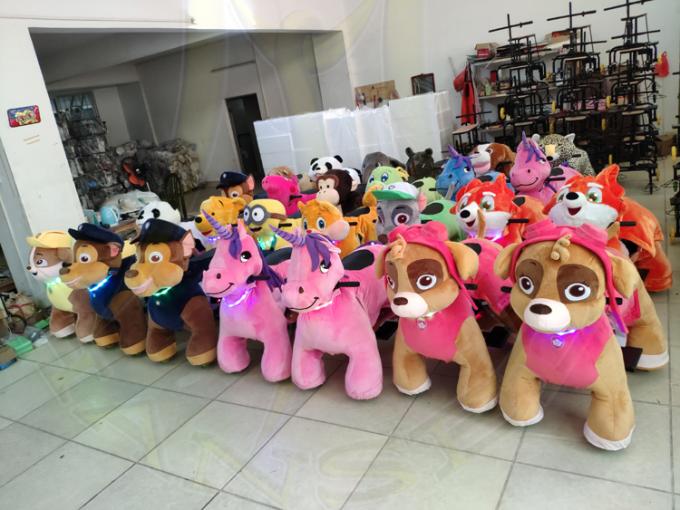 Hansel  coin operated plush walking animal adult ride on toys for mall Guangzhou factory