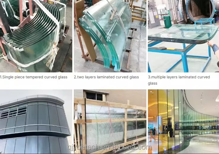 8-12mm SGCC C-Shaped Curved Tempered Shower Glass for Hall Bathroom Renovation
