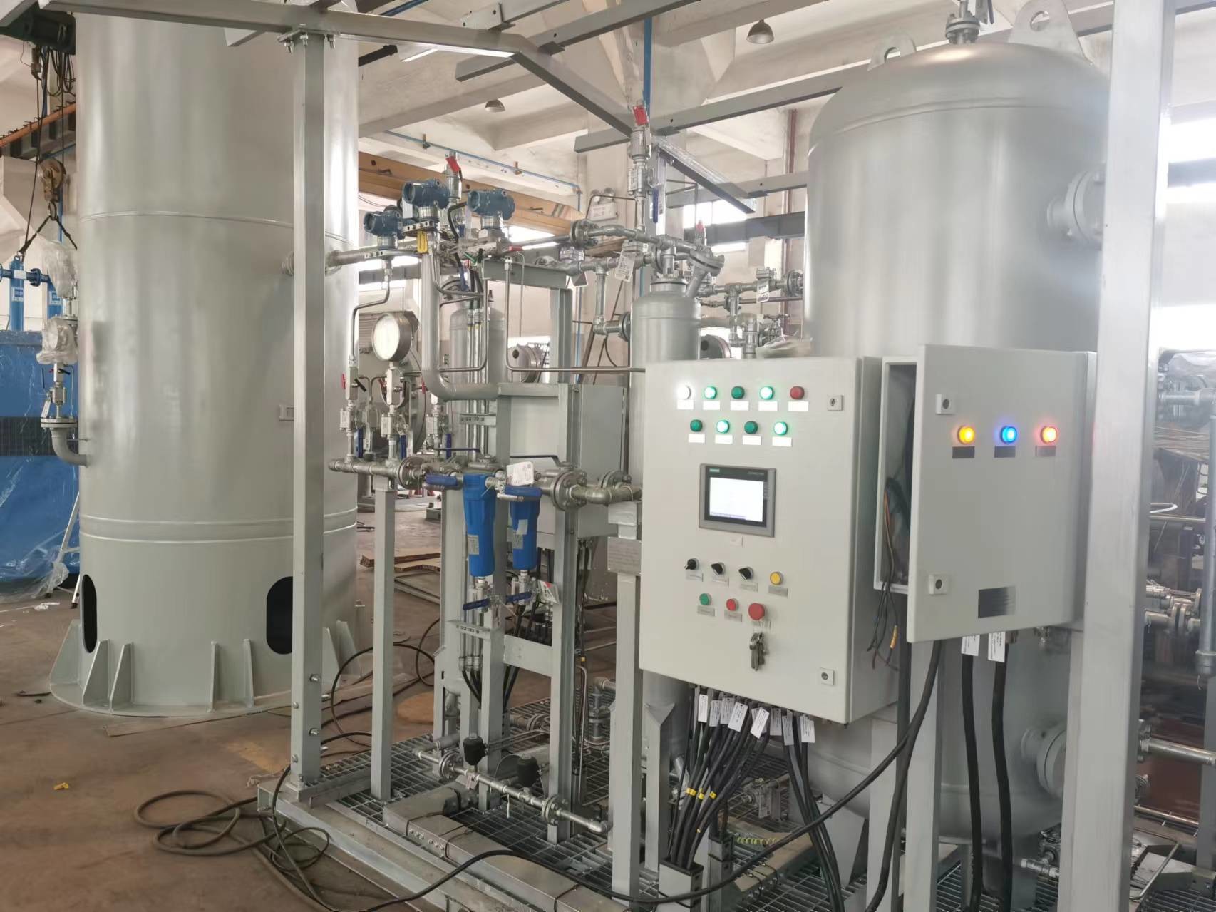Custom Instrument Air Dryer Package Skid Mounted System 120SCFM