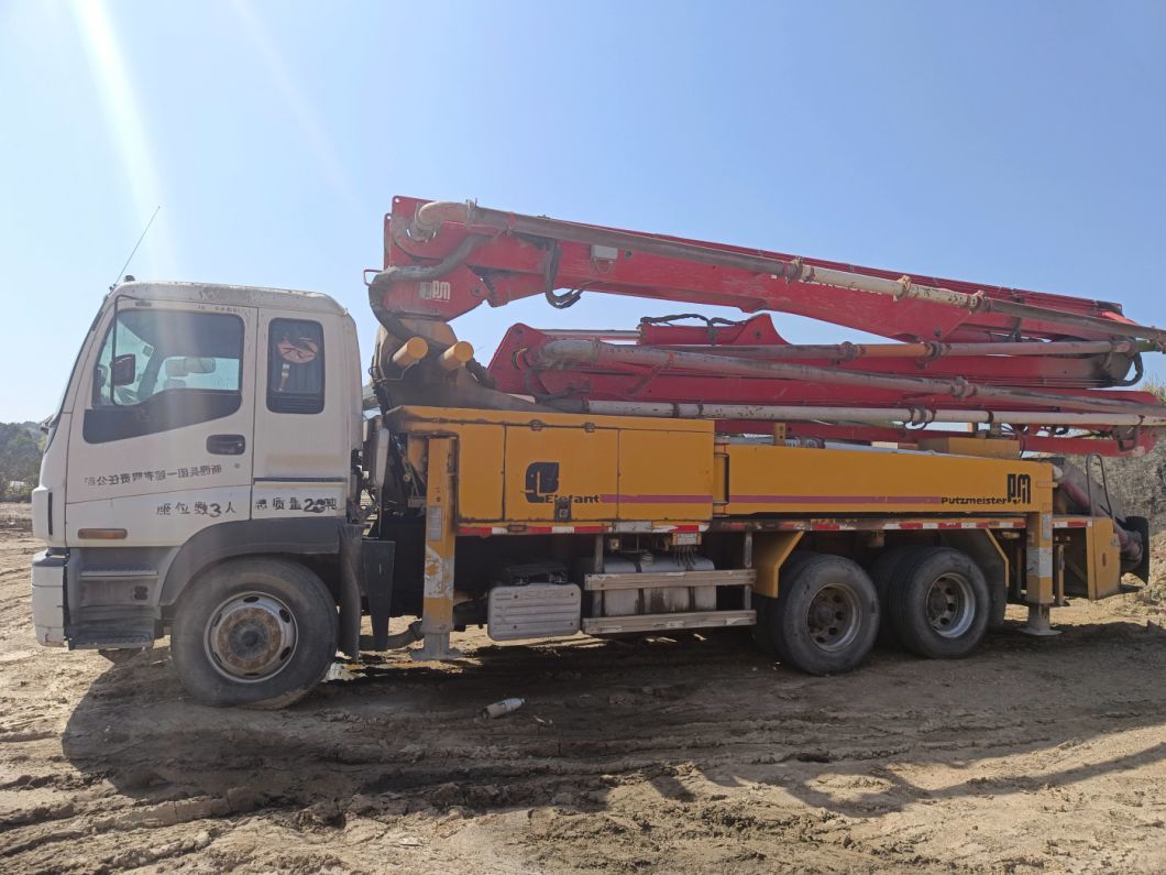 Putzmeister 38m Concrete Pump Truck Concrete Placing Boom Beton Pumper Concrete Mixer Truck Second Hand Used Pump
