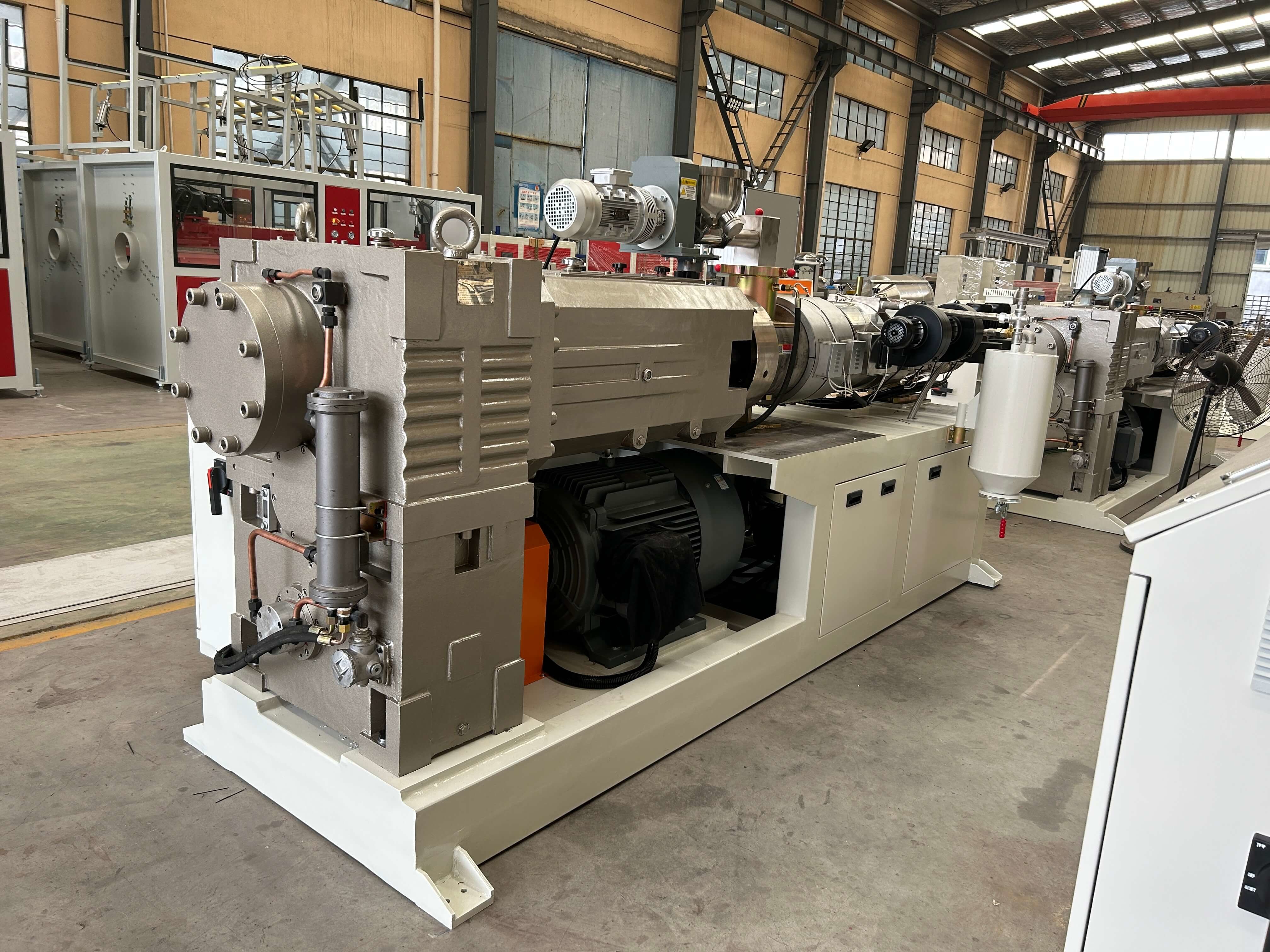 20-110mm Pvc Pipe Extrusion Line Making Line With 65/132 Conical Twin Screw Extruder