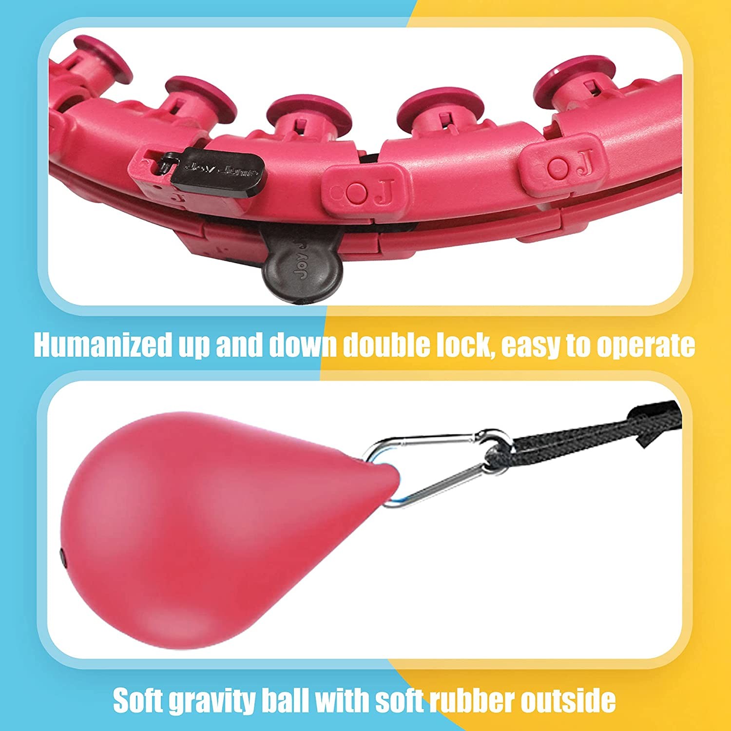24 Knots Adjustable Weighted Hula Hoop Weight Lose FCC Approved