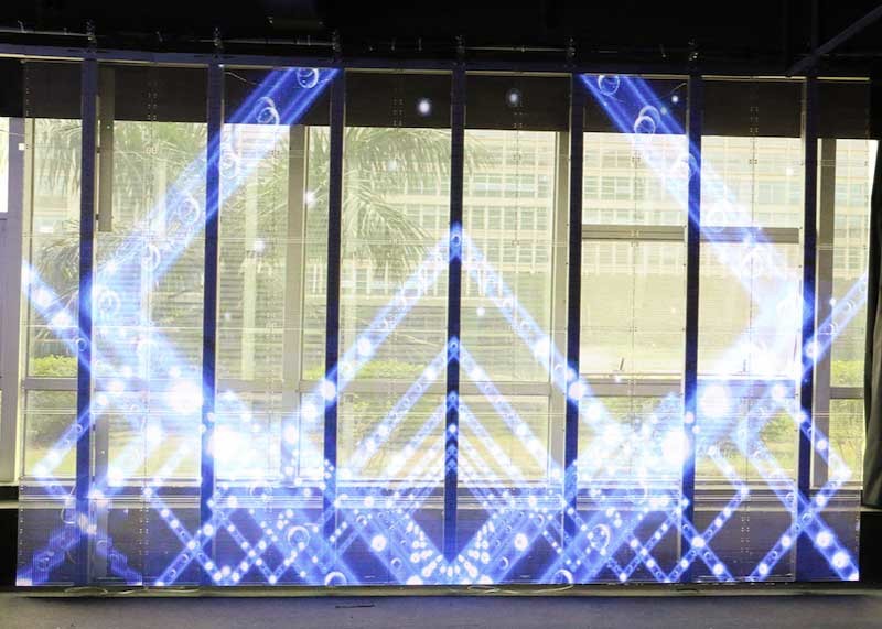 20mm Advertising Transparent Led Display Grille Led Screen 960 X 640mm