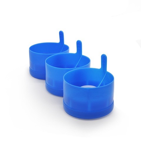 Reusable Plastic Packing Material , 5 Gallon Non Spill Caps Blue Color
