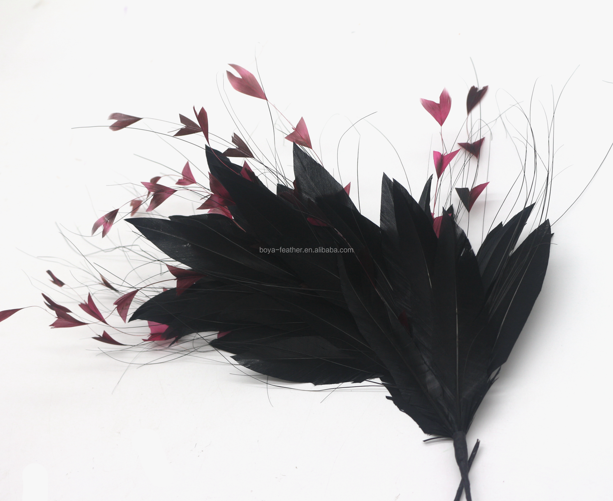 Father's Day Party Decoration Coque and Goose Feather Headwear with Wire Accessory