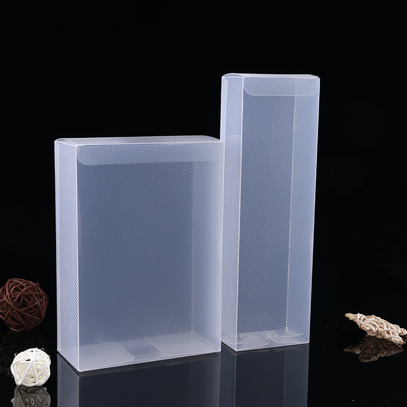 Rectangular Clear PVC Packaging Boxes PP Plastic Gift Storage Box Packaging With Logo