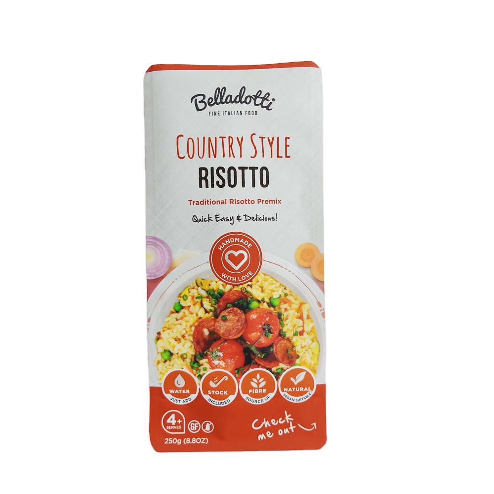 Recyclable Food Grade Waterproof Kraft Stand Up Pouch Zipper Bag