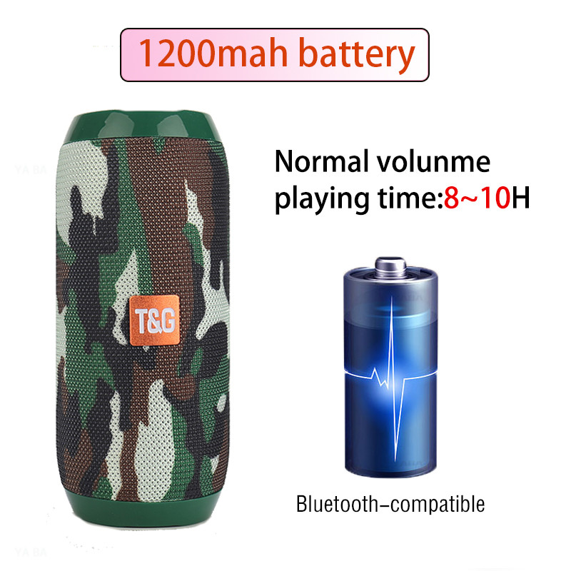 TF Stereo Surround Waterproof Bluetooth Speaker FM Outdoor Powered Subwoofer