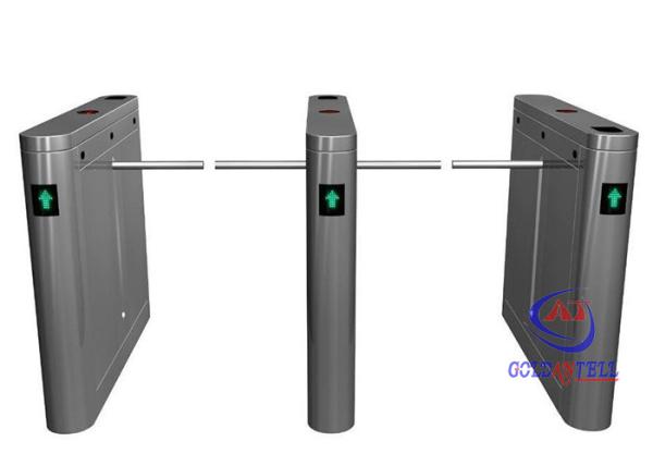 IC ID Card Silvery Drop Arm Turnstile Di - directional Barrier Arm Gates CE