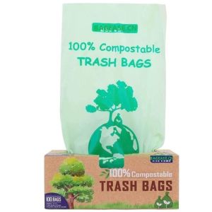 China custom made biodegradable and compostable plastic garbage rolls bags, Compostable hospital resealable bag on sale