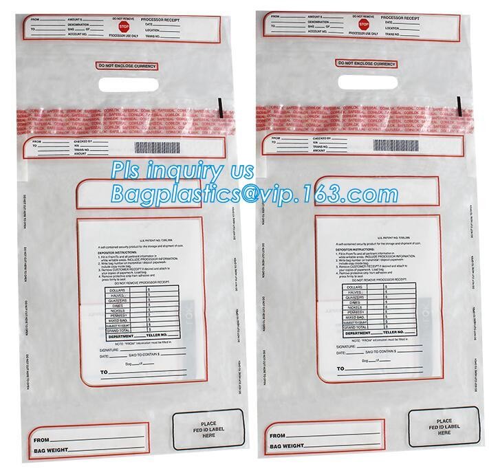 Document safe tamper proof bank deposit bag, Steb Plastic Money Pe Bank Deposit Coin Security Pouch Bags With Seal For C