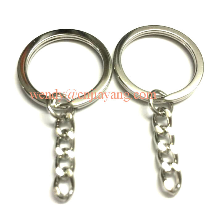 jiayang rainbow color snap hooks flat key ring and keyring split with chains