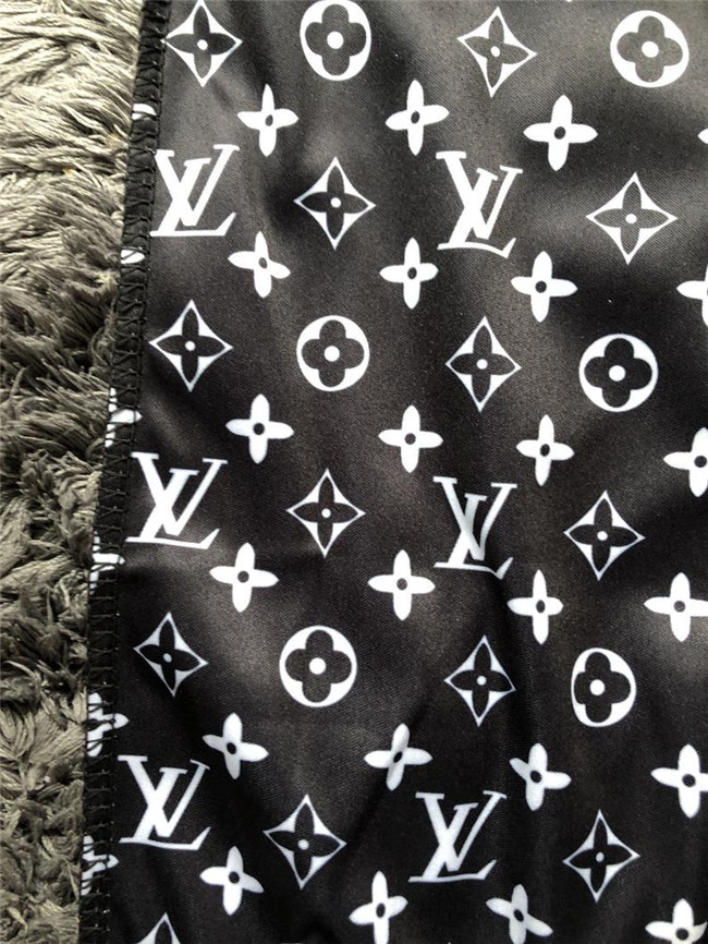 Custom Black LV Multicolor Bold Louis Vuitton Designer Silky Satin Design Durag Supplier Wholesale