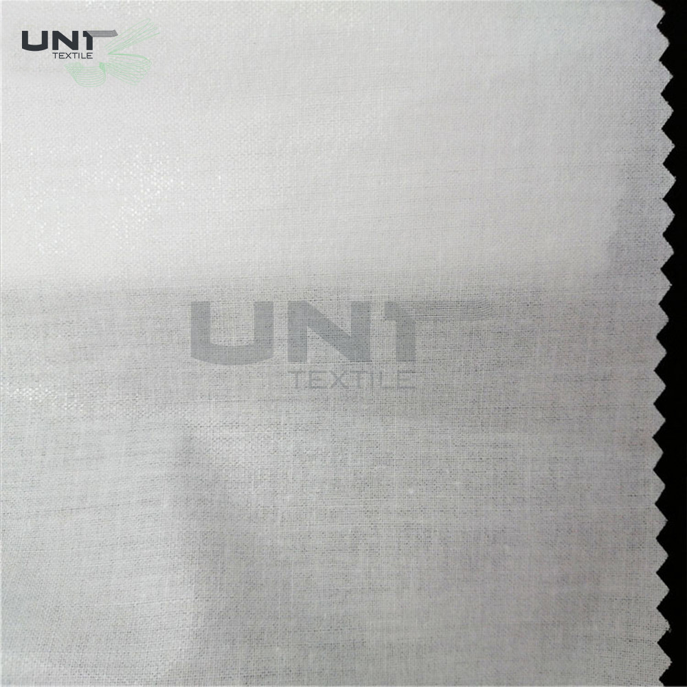 Custom 100% Cotton Shirt Collar Interlining Woven Fusible Lining For Men Shirt