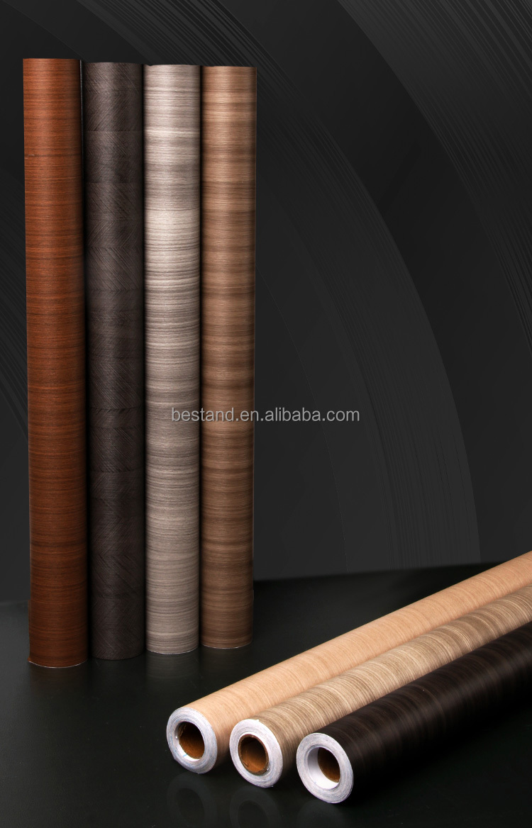 PVC Retro Wood Grain Self-Adhesive Wallpaper Peel And Stick Waterproof Stickers Removable Anti-Scratch For Kitchen