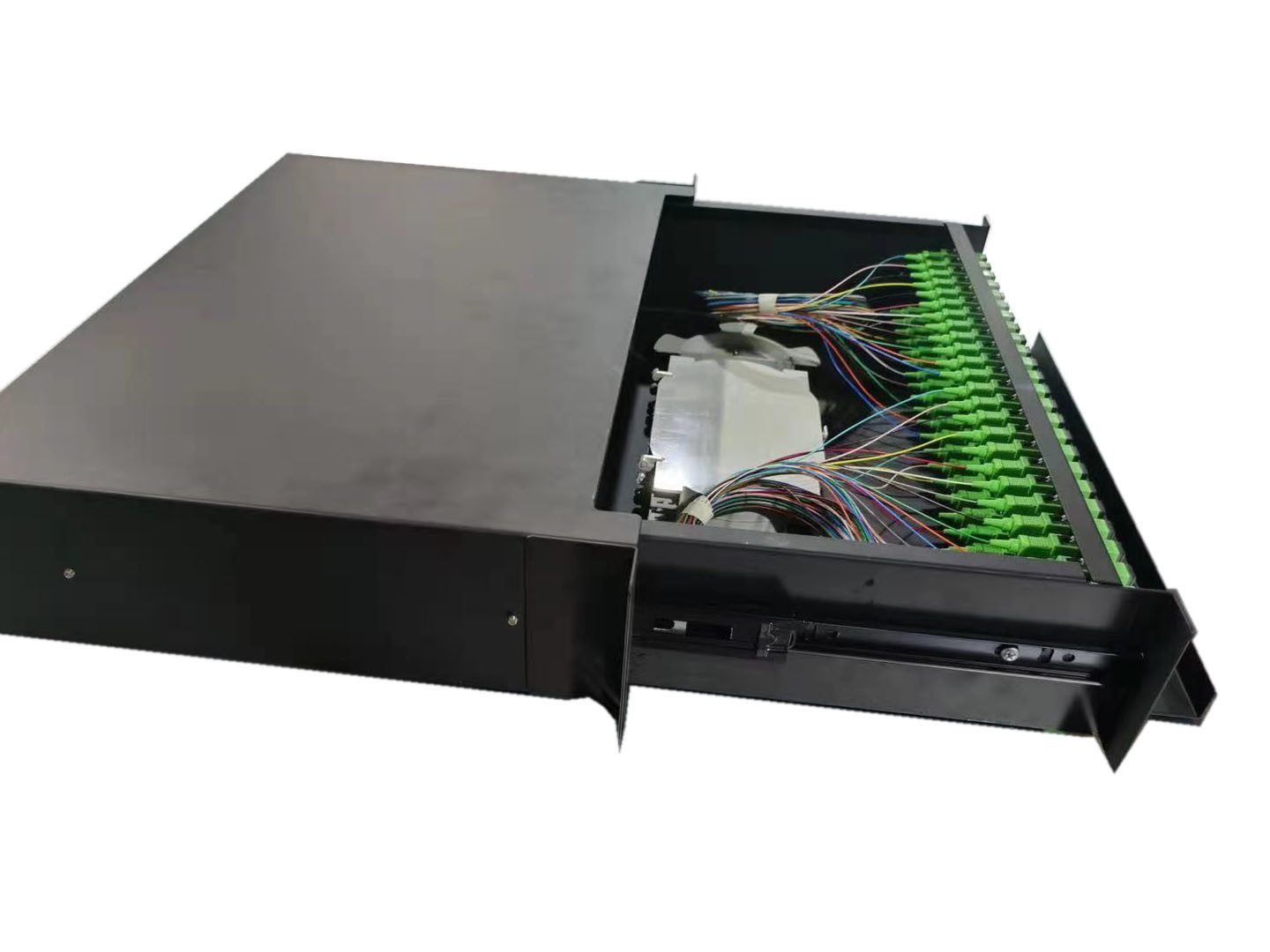 2U 48 Core 24Port SC Fiber Optic Patch Panel Drawer Type Slide Out