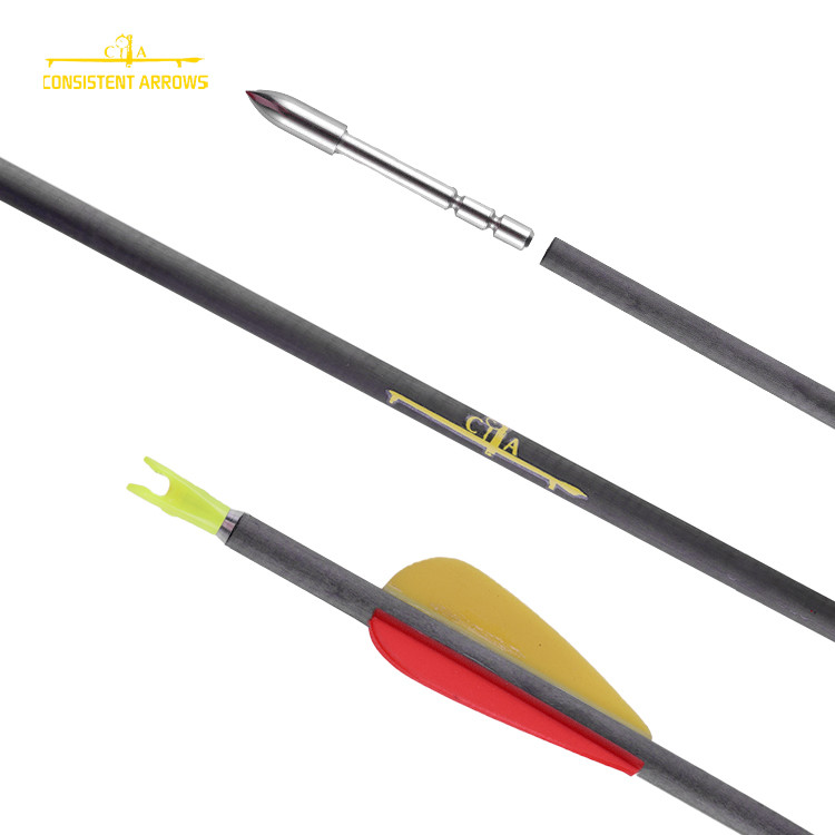 ID.165( 4.2mm) Carbon Fiber Child's Arrow FoCar Practice , Youth Beginner Practice Kids Target Arrows