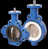 Ductile Iron Body Ptfe Lining Coated Split Body Gear Box Operated Wafer Lug Wormgear Butterfly Valve