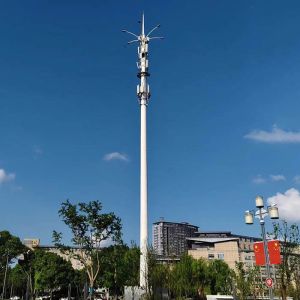 China Customized Hot Dip Galvanized Steel 30m Telecommunication Poles With Antennas on sale
