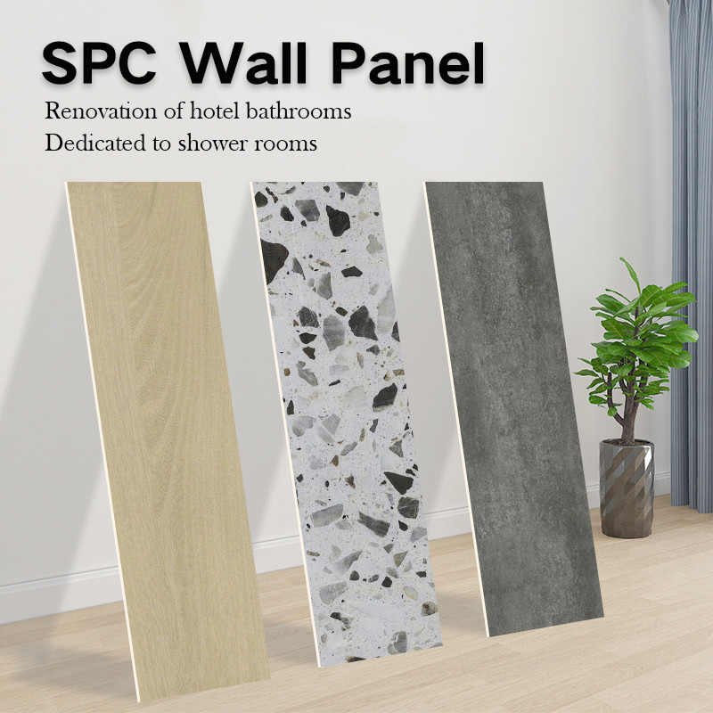 SPC Wall Panels 600*2440*4mm Moisture-Resistant Stone Plastic Siding Eco-Friendly Marble Modern Stone Crystal Panel