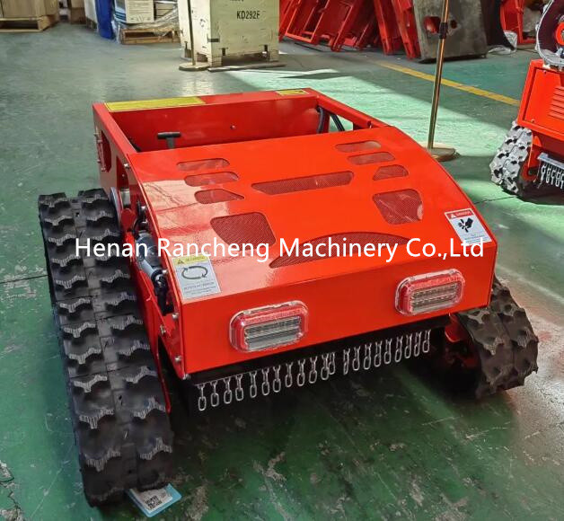 Crawler Type Four Wheel Hybrid Remote Control Lawn Mower 20mm-180mm Cutting Height