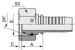 20411 Metric Female 24 Cone O-Ring L. T. Straight Hydraulic Hose Ferrule End Fittings with Best Price for Sale