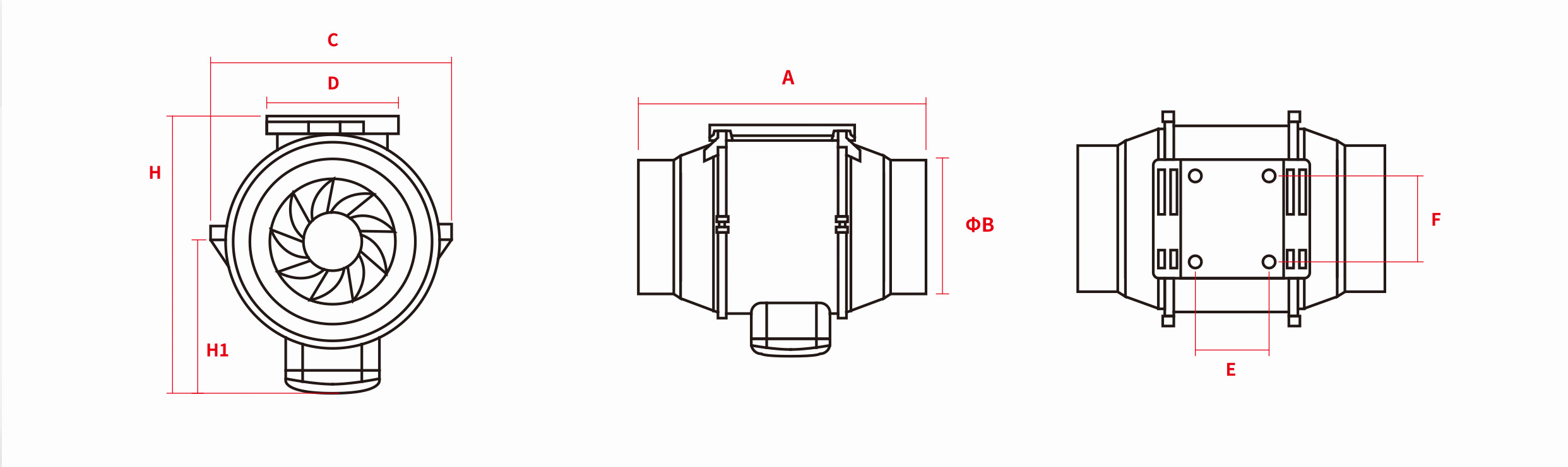 High-Power 4 Inch Bathroom Quiet Inline Duct Exhaust Extractor Fan
