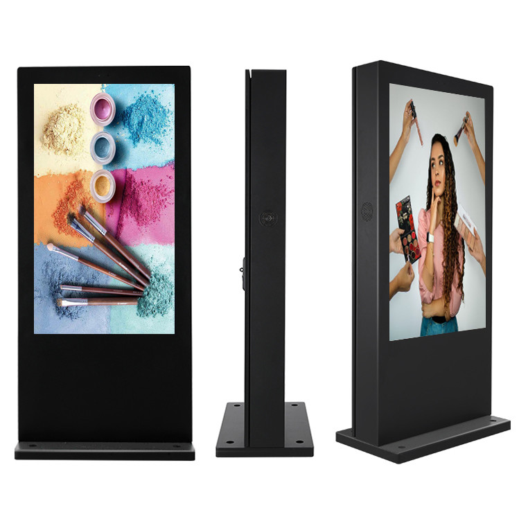Theftproof Android 49" Outdoor Lcd Digital Signage Vertical Business Black / White