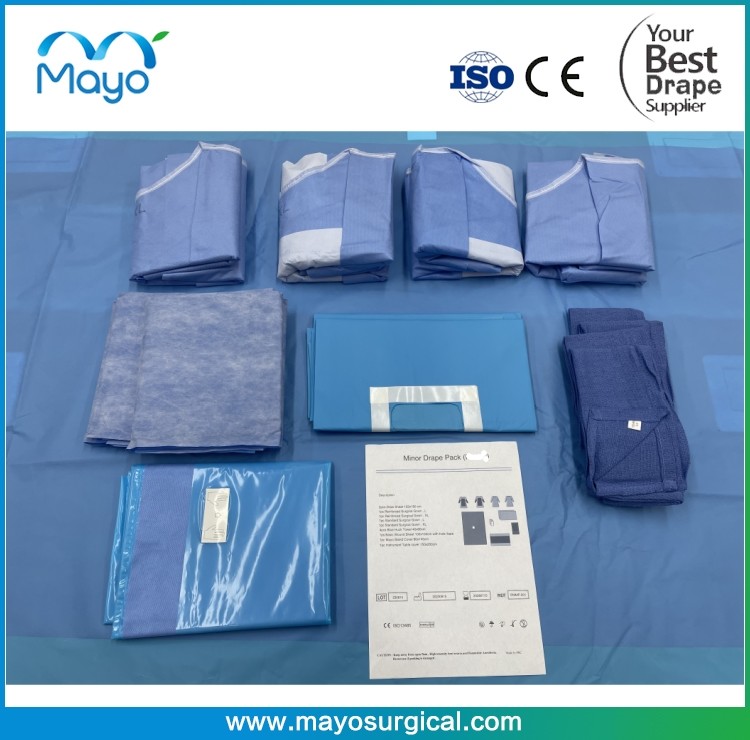 CE ISO Approved Sterile Surgery Chest Drain Drape Pack With Medical Consumable