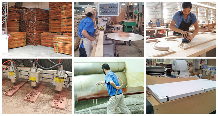 Hotel Main Solid Wood Interior Doors 45mm Thickness PU Painting
