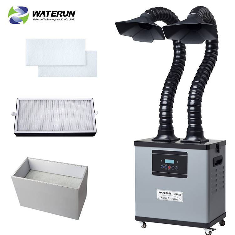 Table Top 200w 3 Layers Xs350-2 Solder Fume Extractor Black And Grey Color
