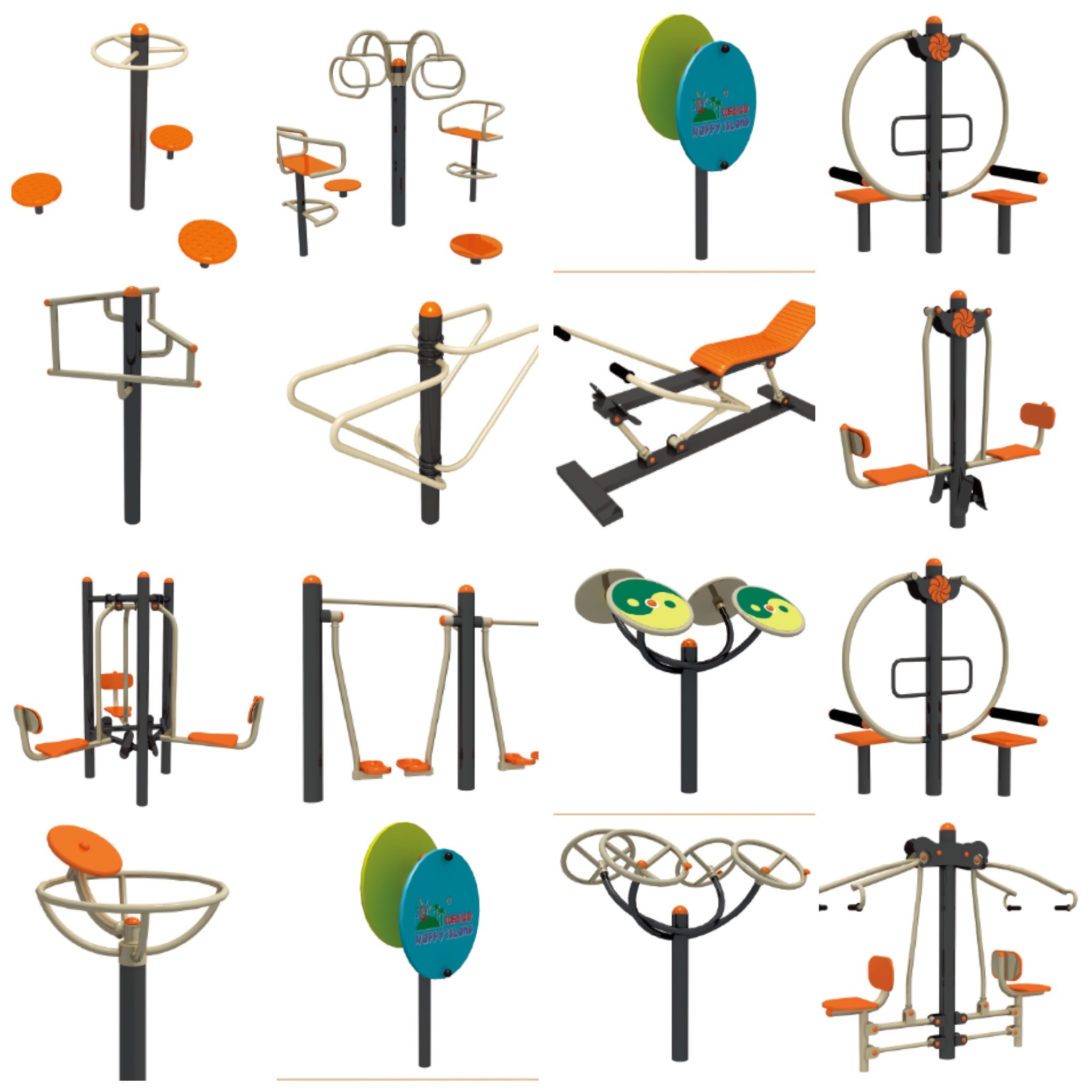 Park Gym Fitness Equipment Double Swing Chair Equipment Outdoor Fitness for Adults