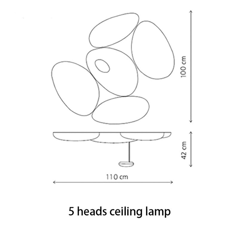SKYDRO ELECTRIFIED CEILING LIGHT silver lamp LED glass ceiling lights Luxury Metal Mercury Ceiling Lamp(WH-MA-193)