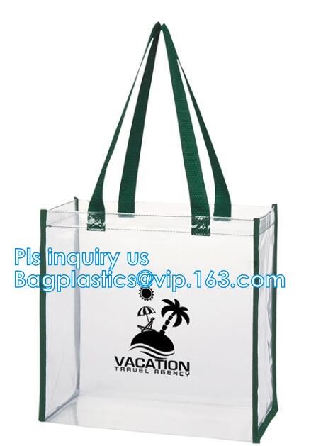 Bulk handle pvc cosmetic bags pvc mini cosmetic bag clear pvc bag, pvc tube handle bag with button closure, PVC Handle B