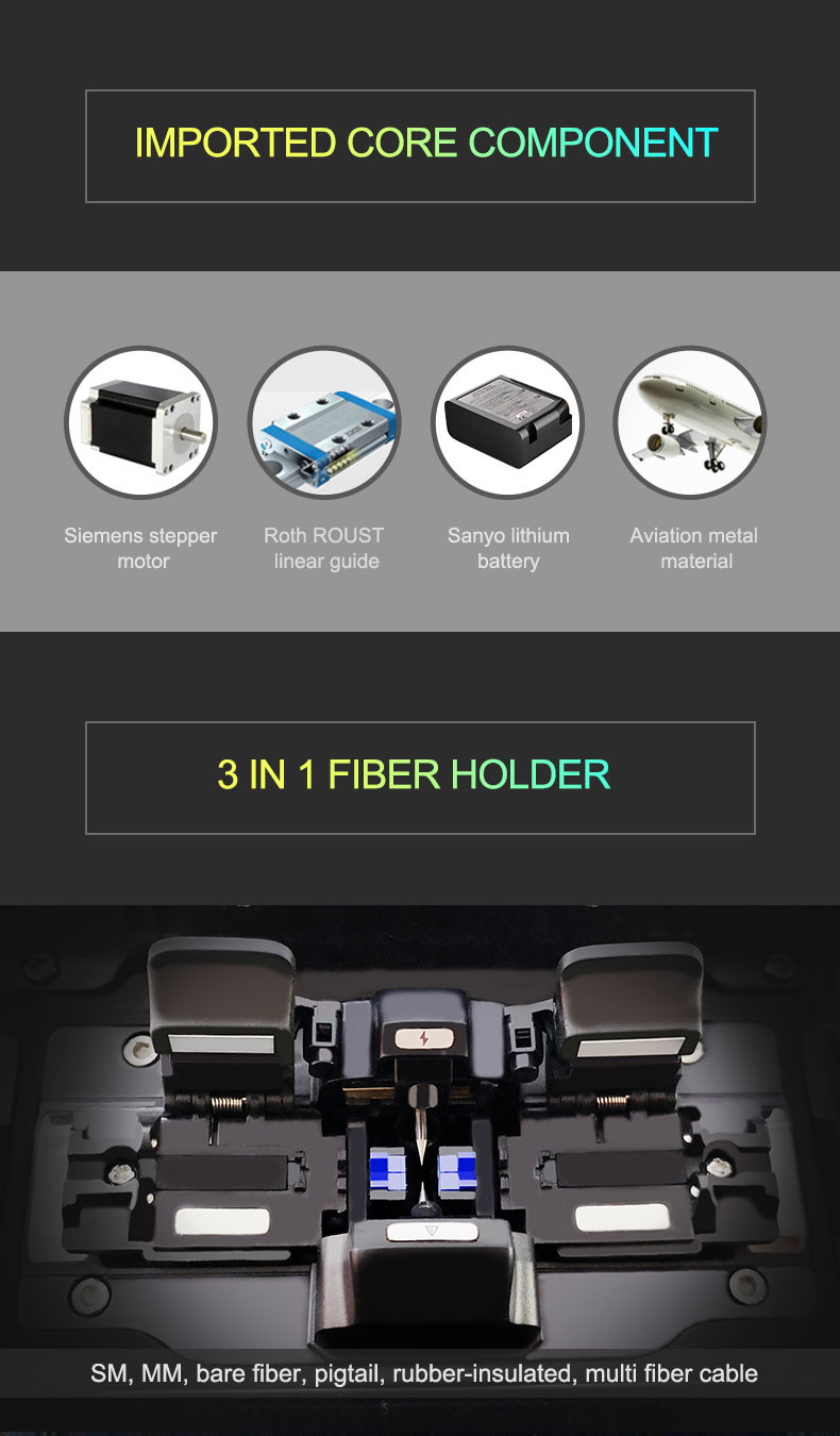 Auto focus Fiber Optic Fusion Splicer , ROSH ISO9001 Ftth Splicing Machine