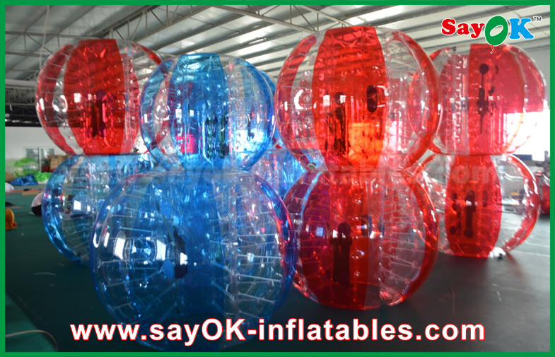 Inflatable Lawn Games Clear / Red / Blue Inflatable Soccer Bubble Ball Giant Human Bubble Ball