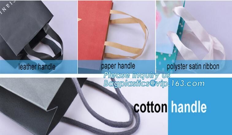 Customized Red Printed Kraft Paper Shopping Bag with Ribbon Handles and Bowknot,Kraft Paper Shopping Bag with Kinds off