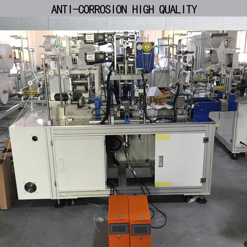 100-120pcs/min Automatic KF94 Face Mask Making Machine Fish-Shaped Mask Machine