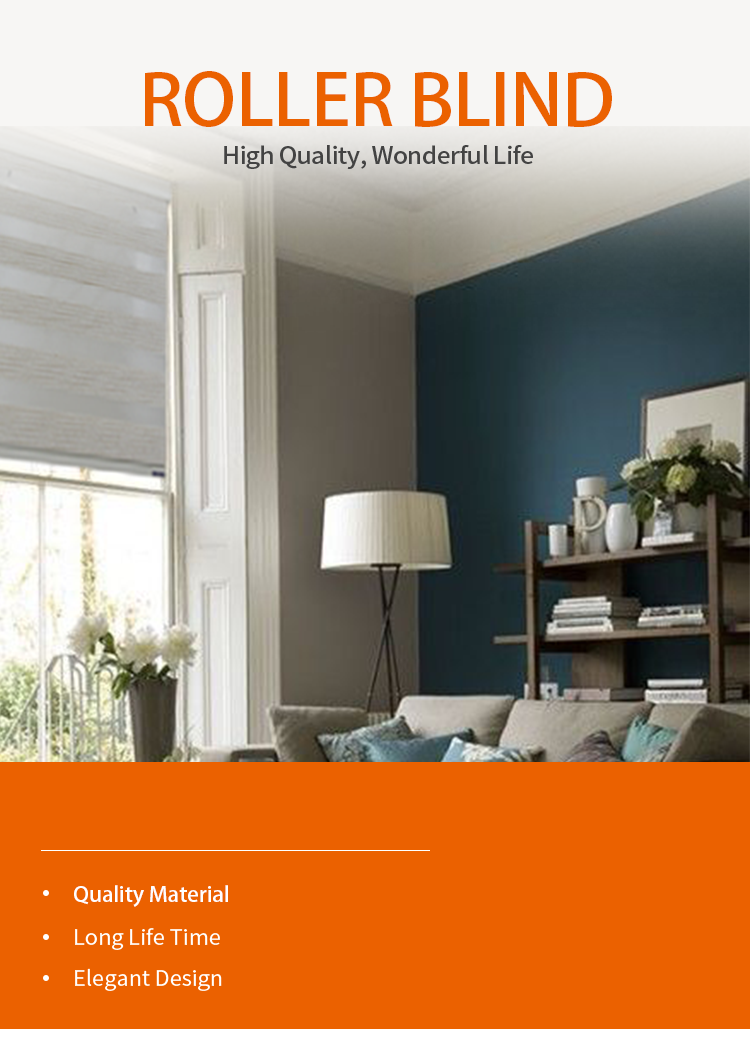 Semi Blackout Zebra Roller Shades , Dual Layer Roller Blinds For Window Decorative