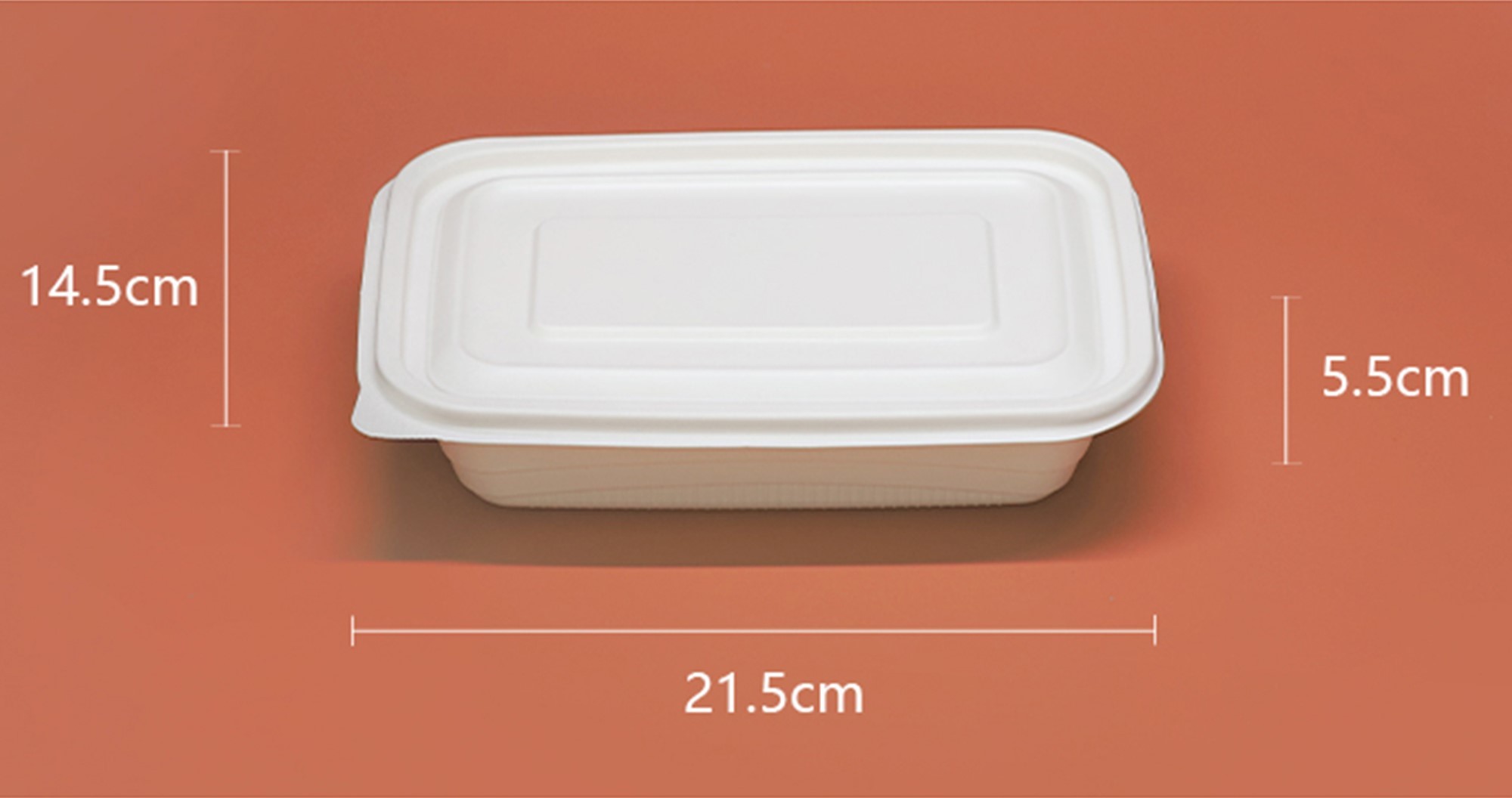 Biodegradable corn starch disposable lunchboxes for bento or take-out food lunchboxes