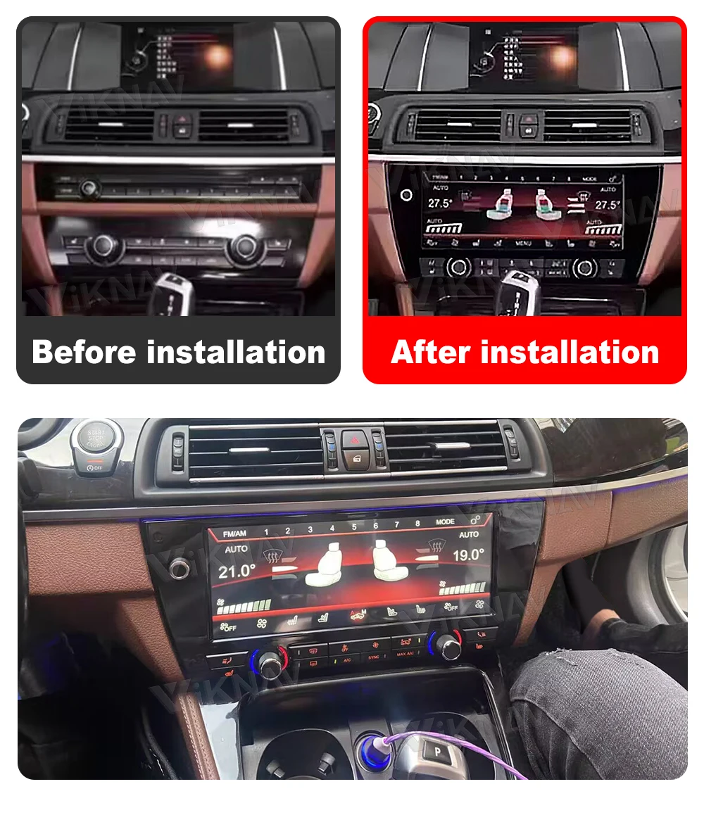 BMW 5 Series Car AC Control Panel Multimedia Player F10 F11 F07 F18 M5 2011-2017