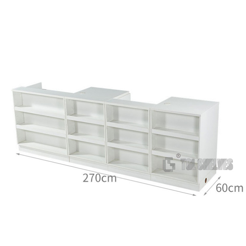 Small Supermarket Checkout Counter With Display 900×300×1950mm