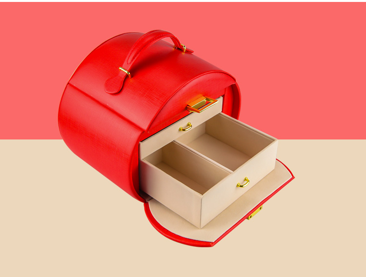 3Layer Jewelry Gift Boxes Bulk PU Leather Ring Necklace Box Organizer OEM