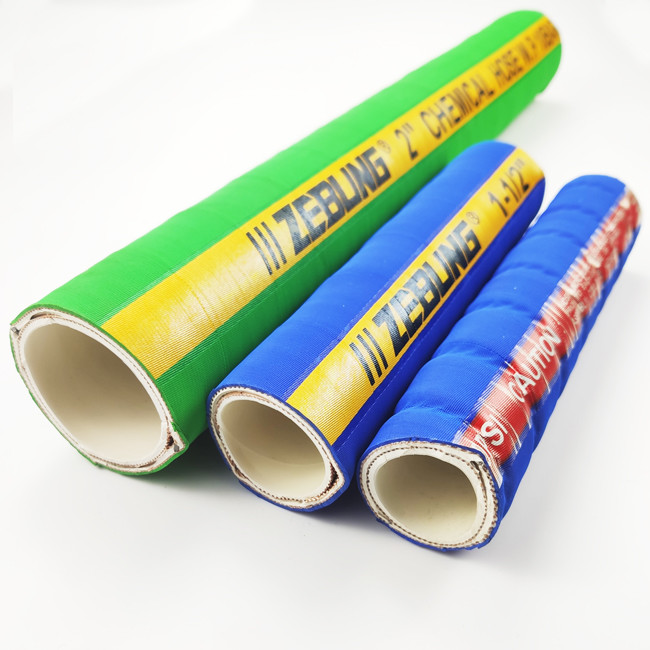 40M EPDM Chemical Rubber Hose With Blue Or Green Cover