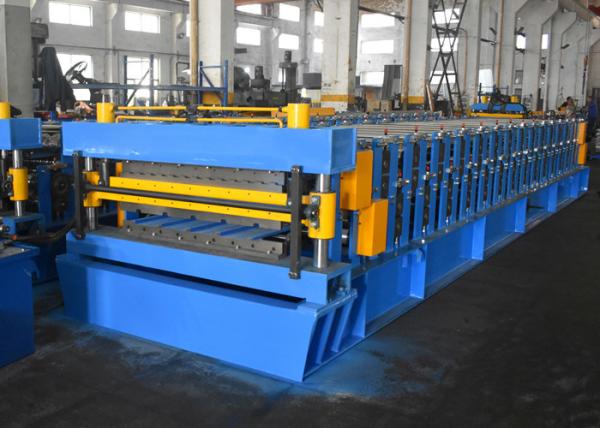 Color Steel / Galvanized Steel Roofing Sheet Roll Forming Machine With Double